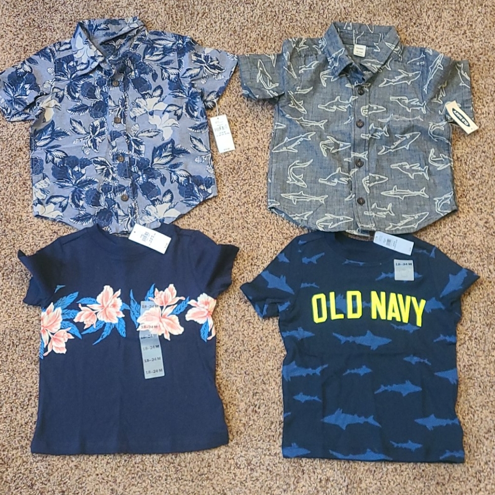 Set of four Old Navy toddler boys shirts